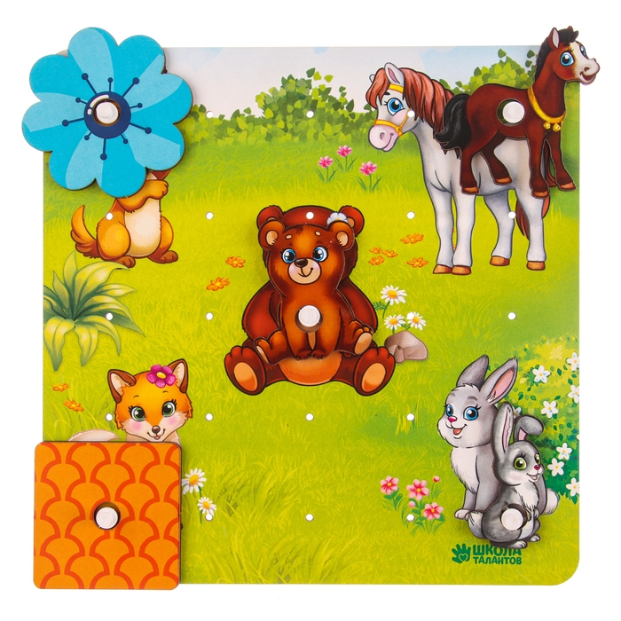 Геоборд с доп. элементами &laquo;Мамы и дети&raquo; 20&times;20 см