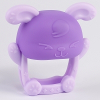 Прорезыватель силиконовый для зубов &laquo;Зайка&raquo;, цвет фиолетовый