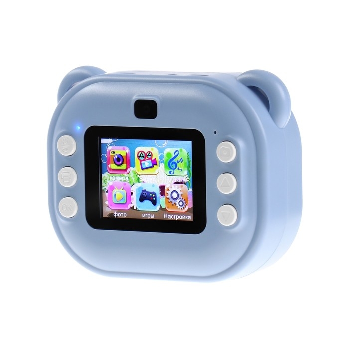 Мини-принтер с камерой LPR-21, Туре-С, лента, ремешок, голубой Мини-принтер с камерой LPR-21, Туре-С, лента, ремешок, голубой