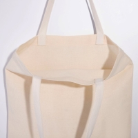 Шопер однотонный, 35 х 0.5 х 40 см, двунитка, без подклада, бежевый Шопер однотонный, 35 х 0.5 х 40 см, двунитка, без подклада, бежевый