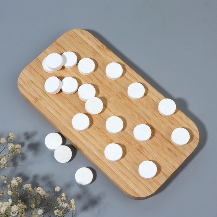 Салфетки одноразовые, прессованные, набор - 20 шт, 20 &times; 22 см, цвет белый