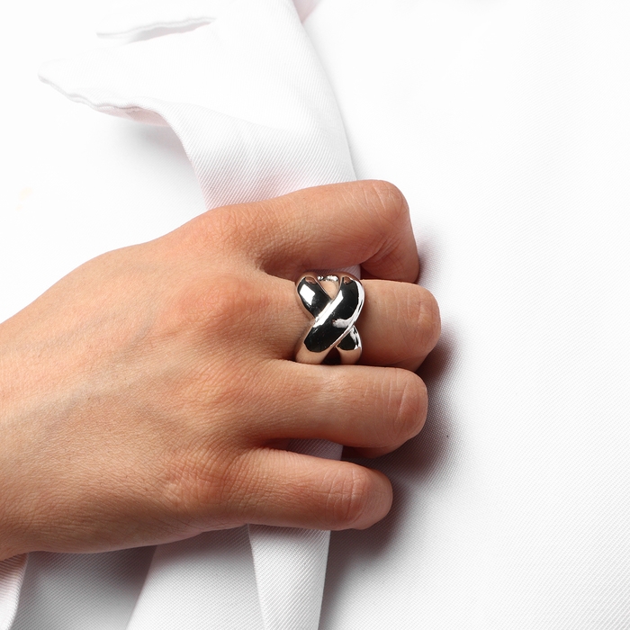 Кольцо металл «Тренд» бесконечность, объём, цвет серебро, размер 16 Кольцо металл «Тренд» бесконечность, объём, цвет серебро, размер 16