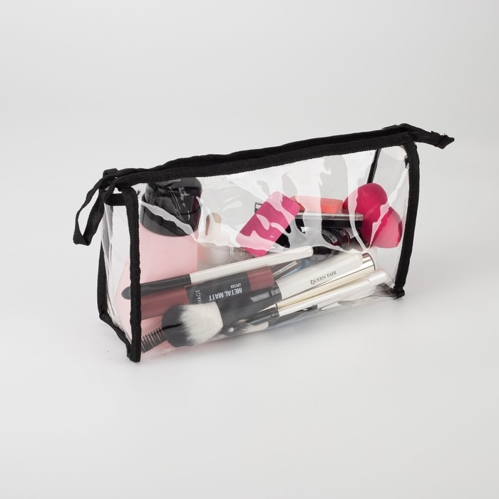 Набор косметичек 2 в 1 на молниях, цвет чёрный Набор косметичек 2 в 1 на молниях, цвет чёрный