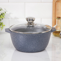 Кастрюля &laquo;Гранит&raquo;, 3 л, антипригарное покрытие, цвет серый