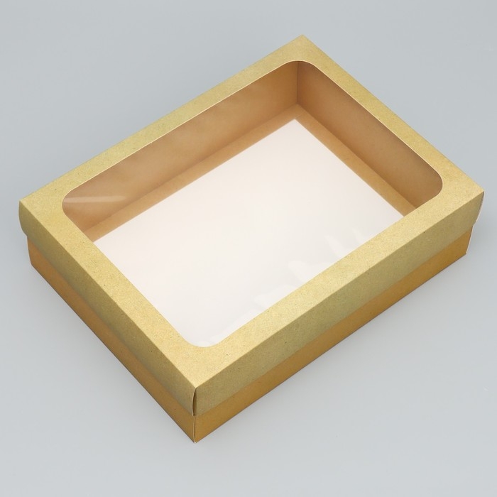 Коробка подарочная, упаковка, &laquo;Под крафт&raquo;, 32 х 24 х 9 см