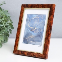 Фоторамка пластик "Офис 8" 10х15 см, карельская берёза