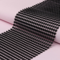 Лента с имитацией страз, 12 см, 9 &plusmn; 1 м, цвет чёрный