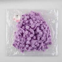 Тесьма декоративная с помпонами, 25 &plusmn; 5 мм, 9,1 &plusmn; 0,5 м, цвет сиреневый