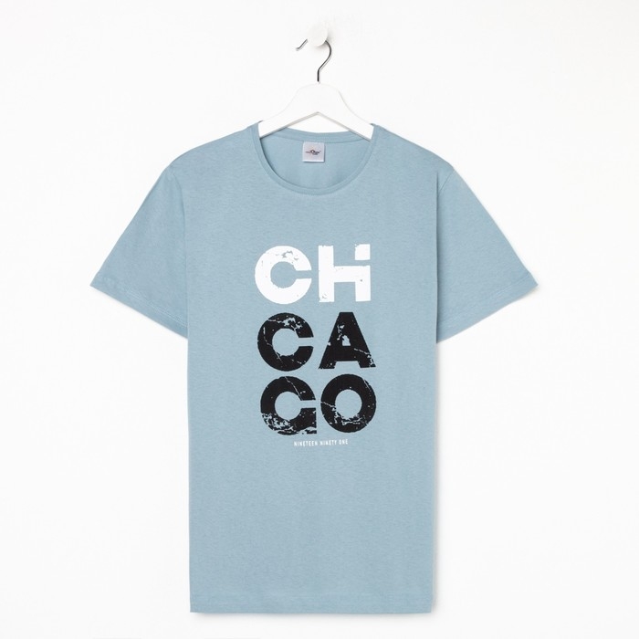 Футболка мужская, цвет светло-серый, размер 46