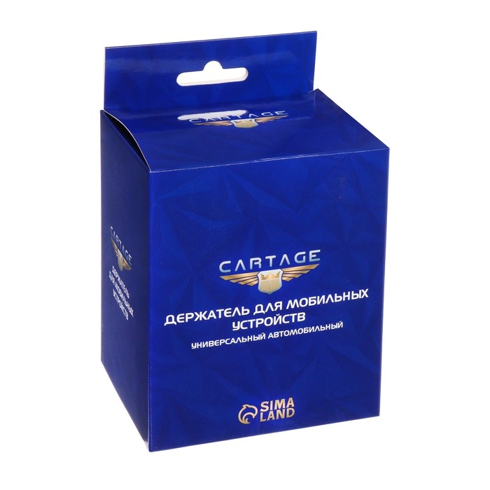 Держатель телефона Cartage в дефлектор, самозажимной захват 6-9.5 см, черный