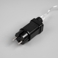 Гирлянда &laquo;Мишура&raquo; 50 м роса, IP44, серебристая нить, 1500 LED, 8 режимов, свечение мульти, 36 В