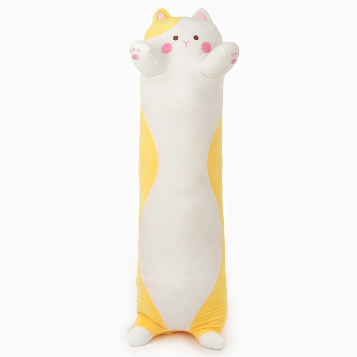 Мягкая игрушка-подушка «Кот», 110 см, цвет жёлтый Мягкая игрушка-подушка «Кот», 110 см, цвет жёлтый