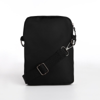 Сумка молодёжная на длинном ремне Anime, 20 х 15 х 3 см, отдел на молнии, цвет чёрный Сумка молодёжная на длинном ремне Anime, 20 х 15 х 3 см, отдел на молнии, цвет чёрный