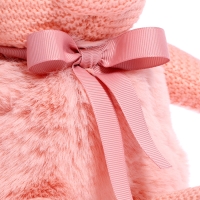 Мягкая игрушка &laquo;Зайка вязаный&raquo;, цвет розовый, 38 см