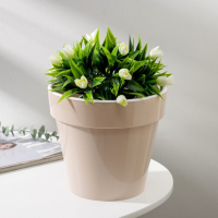 Кашпо для цветов со вставкой &laquo;Порто&raquo;, 3,5 л, цвет жемчужный