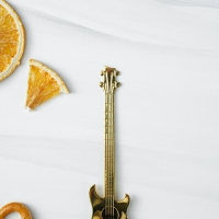 Ложка десертная из нержавеющей стали Magistro &laquo;Гитара&raquo;, длина 12 см, цвет золотой