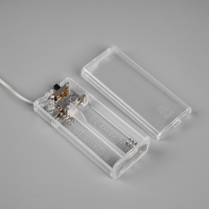 Ветка светодиодная лазурная, 56 см, 15 LED, батарейки ААх2 (не в комплекте), свечение теплое белое