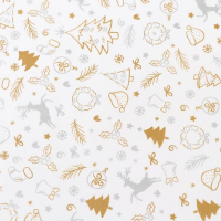 Бумага силиконизированная &laquo;Олень&raquo;, серебряный, 0,38 х 5 м