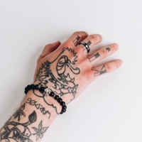 Браслет унисекс «Бастион» волк, цвет чёрный с чернёным серебром, d=7 см Браслет унисекс «Бастион» волк, цвет чёрный с чернёным серебром, d=7 см