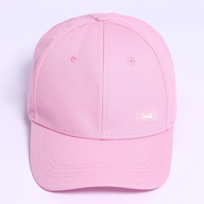 Кепка детская для девочки, цвет розовый рр 54см