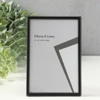 Фоторамка металл на 1 фото 10х15 см "Классик" чёрная 1,5х10,5х16 см