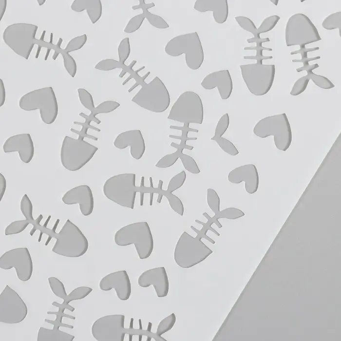 Трафарет фоновый пластик "Рыбьи кости" 15х20 см