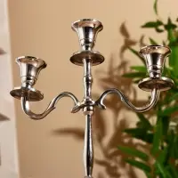 Подсвечник алюминий "Власть" на 3 свечи 9х22х26 см