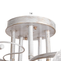 Люстра "Амелия" 5х60вт Е27 бело золотой 46х46х22см Люстра "Амелия" 5х60вт Е27 бело золотой 46х46х22см