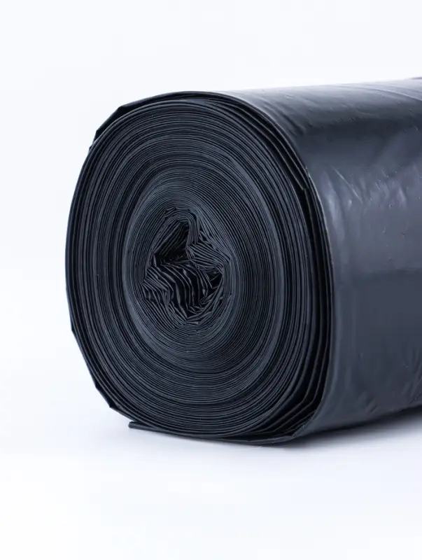Мешки для мусора в рулоне 300 л,черные, ПВД,  толщина 80 мкм, 10 штук