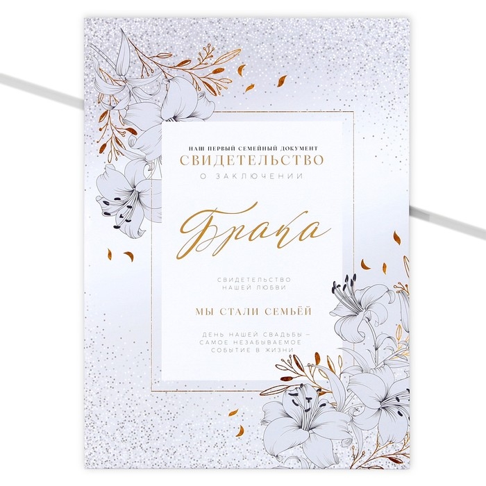 Папка для свидетельства о заключении брака &laquo;Мы стали семьёй&raquo;, А4.