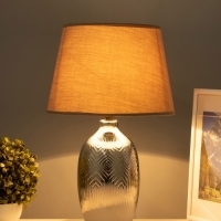 Настольная лампа "Ольви" 1х15Вт Е14 серебро 30х30х44см