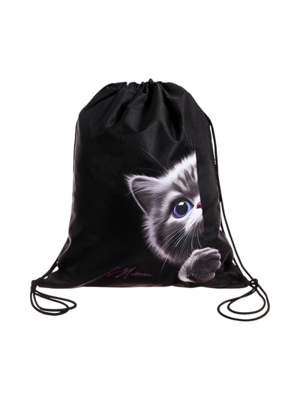 Мешок для обуви, 435&times;360 мм, Stavia (плотность 600D) &laquo;Лапка и мордочка&raquo;