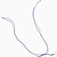 Ожерелье "Халия" длина 35 см, цв. синий