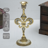 Подсвечник на 1 свечу &laquo;Вензель&raquo;, 23 см, с перламутром