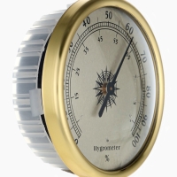 Гигрометр, настенный, d=7,2см, золотая рамка