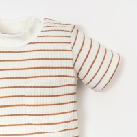 Футболка Крошка, Я BASIC LINE, рост 74-80 см, полоска бежевая Футболка Крошка, Я BASIC LINE, рост 74-80 см, полоска бежевая