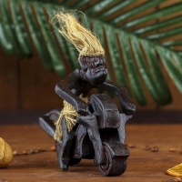 Сувенир &laquo;Абориген на байке&raquo;, 8&times;18&times;14 см, дерево