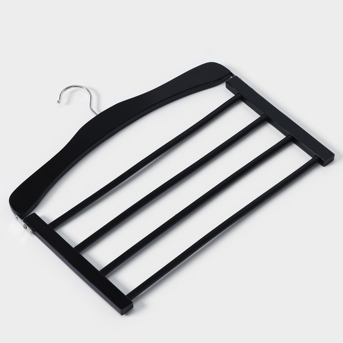 Плечики - вешалка для брюк и юбок LaDо́m Bois, 38,5&times;1,2&times;34 см, деревянная сорт А, многоуровневая, широкие плечики