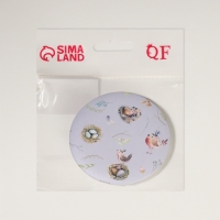 Зеркало складное «Птички», d = 7,3 см, с увеличением, цвет сиреневый Зеркало складное «Птички», d = 7,3 см, с увеличением, цвет сиреневый