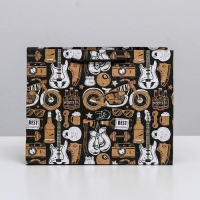 Пакет подарочный ламинированный горизонтальный, упаковка, &laquo;For the best man&raquo;, MS 23 х 18 х 10 см