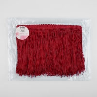 Тесьма декоративная &laquo;Бахрома&raquo;, 15 см, 5 &plusmn; 0,5 м, цвет винный