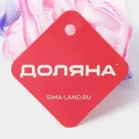 Мочалка для тела Доляна, розовый/фиолетовый