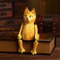 Сувенир "Кошка" висячие лапки, дерево 25 см