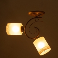 Люстра "Оливия" 2хЕ27 40т золото шампань 40х15х25 см BayerLux