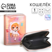 Кошелек детский с голографическим эффектом "Милая девочка", 12*2*9,5см Кошелек детский с голографическим эффектом "Милая девочка", 12*2*9,5см