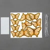 Топпер для торта &laquo;Бабочки&raquo;, 10 шт., золотистый
