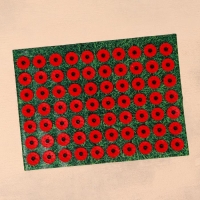 Аппликатор "Кузнецова - Любимой маме", 70 колючек, плёнка, 23 х 32 см, красный