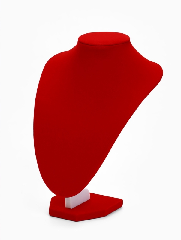 Бюст для украшений, 17,5&times;13&times;25 см, h=25 см, цвет красный