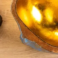 Чаша из кокоса, 22&times;19&times;10 см, сине-золотая