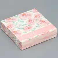 Кондитерская упаковка, коробка &laquo;Нежность&raquo;, 14 х 14 х 3,5 см